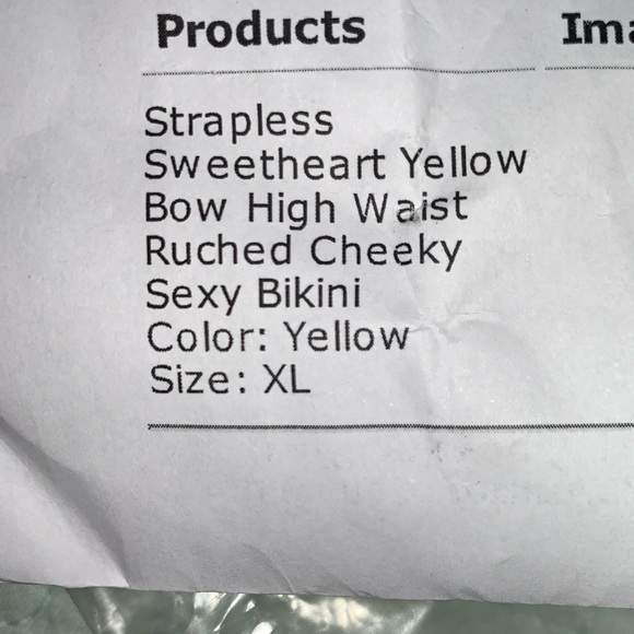 Modagal Yellow Bow High Waist Bikini XL - Picture 5 of 5